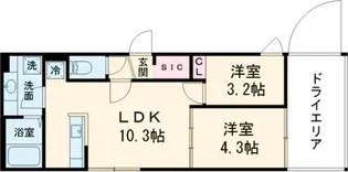 CASA PIAZZA 桜新町【1階】の間取り