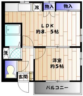コパーズアプト ワタナベ【3階】の間取り