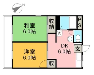 カーサAKI【2階】の間取り