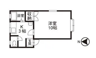 マーセルシャトレー若松【1階】の間取り