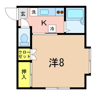 ハイツ山本【2階】の間取り