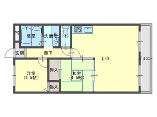 リヴェール三室【2階】の間取り