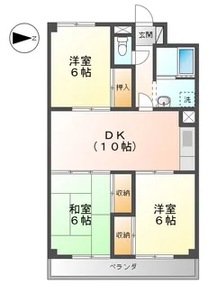 信夫山マンション【2階】の間取り