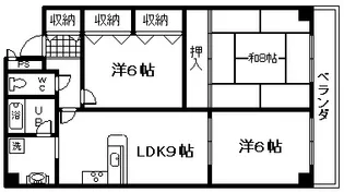 オリーブ中庄【4階】の間取り