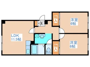 アルファコスモ伏古公園【3階】の間取り