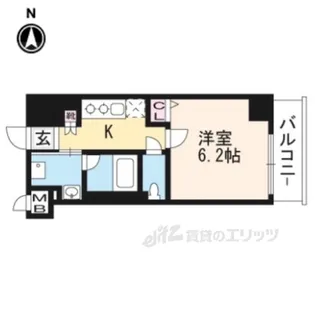 アスヴェル京都西七条【9階】の間取り