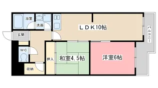 ビューハイツ京都山科【1階】の間取り