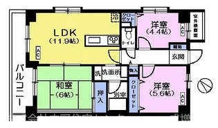 メルベーユ丸山台【5階】の間取り