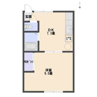 コーポ高松【1階】の間取り