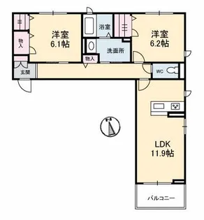 シャーメゾンガーデンズ豊成【3階】の間取り