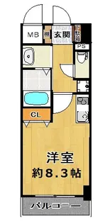 ウィスタリア新北野【3階】の間取り