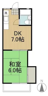 コーポアスナロ【1階】の間取り