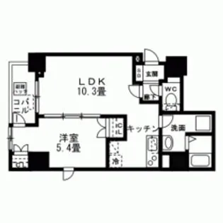 AXIA日本橋茅場町【7階】の間取り