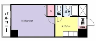 ギャラン南小倉【7階】の間取り