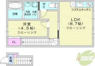 Mステージ東仙台south【2階】の間取り