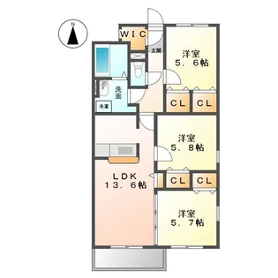 アルエット モンターニュ【3階】の間取り