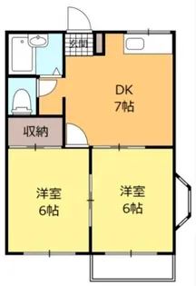シンフォニー真里谷【2階】の間取り