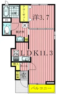 ラ ヴェリテ【1階】の間取り