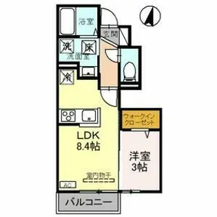 エルミタージュII【1階】の間取り