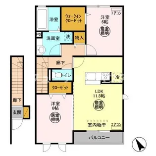 カーサ・ドマーニ【2階】の間取り