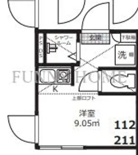 シャンピニオン都立大【2階】の間取り