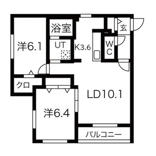 プラムクリークR【2階】の間取り