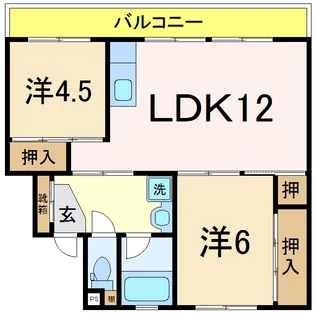 スカイクレストII【5階】の間取り