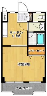 スカイハイツ下郡【1階】の間取り