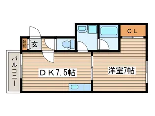 コ-ポソレイユ【2階】の間取り