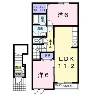 クレールII【2階】の間取り