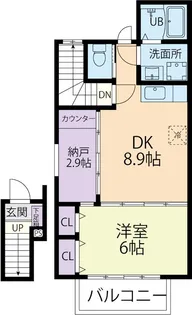 メゾンサニーフラット【2階】の間取り