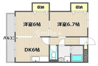 ベルカント辰巳【3階】の間取り
