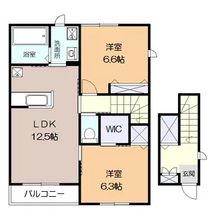 ビューテラスB【2階】の間取り