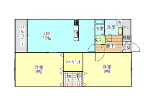 パークハウス中之庄【1階】の間取り