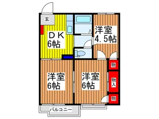 矢作コーポ【2階】の間取り