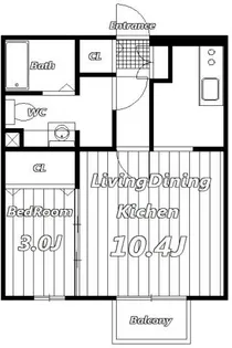 サニーハウス【1階】の間取り