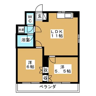 パークサイド大原【2階】の間取り