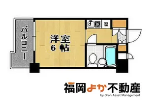 ロマネスク西新オレンジ通り【10階】の間取り