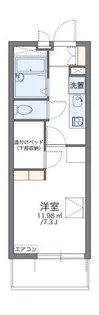 レオパレスイン福知山【3階】の間取り