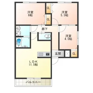 エルメゾン5th【3階】の間取り
