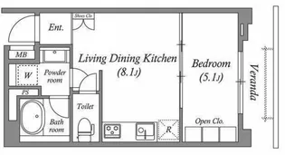 レジデンス新蒲田スクエア【6階】の間取り