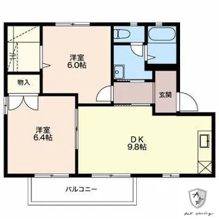ジュネス旭【1階】の間取り
