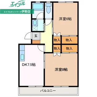 モンレーヴ志摩I【1階】の間取り