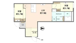 アドアストラ中野【1階】の間取り