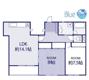グロリアス材木座【1階】の間取り