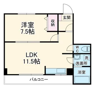松原マンション【3階】の間取り