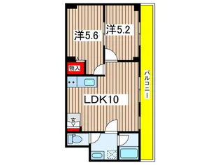 クレドハイツ小岩【4階】の間取り