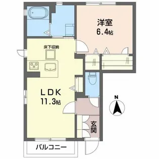 シーダーランド長町【1階】の間取り