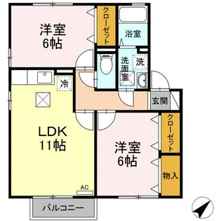 シャムロック【1階】の間取り