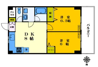 グローリス中野【3階】の間取り